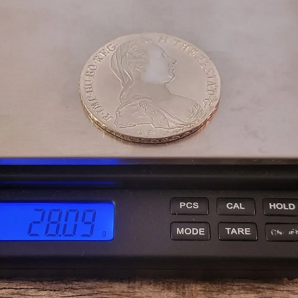Antique Maria Theresa Thaler Silver 1780 Restrike Coin - Picture 8 of 8
